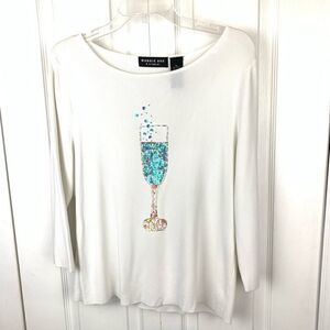 ‎Robbie Bee Embellished Knit Top